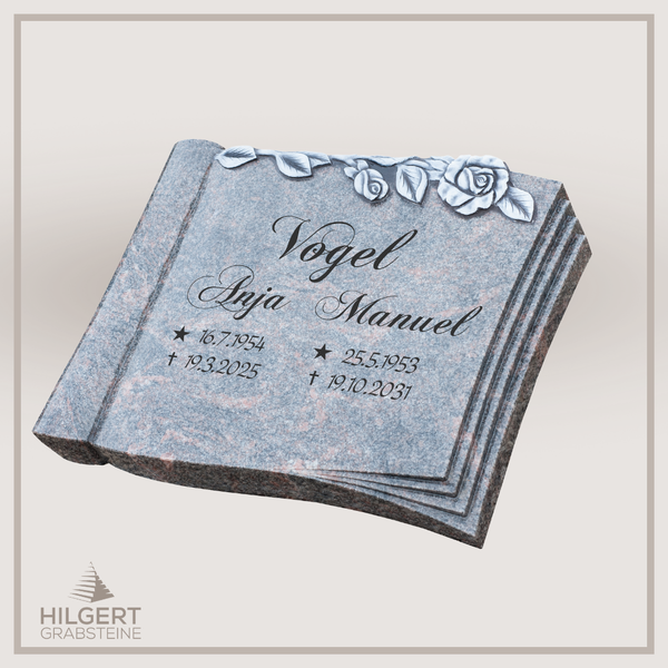 LI-DA-SSCHR13R1 | Hilgert Grabsteine | Liegestein aus Granit