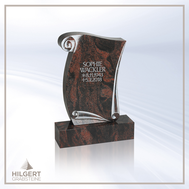 HO-HA-R01 | Hilgert Grabsteine | Stehender Grabstein aus Naturstein
