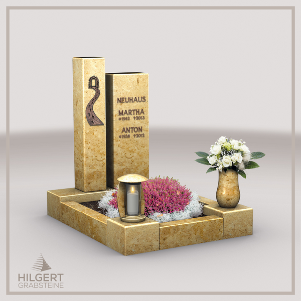 UR-LI-UA042 | Hilgert Grabsteine | Urnengrabstein aus Granit