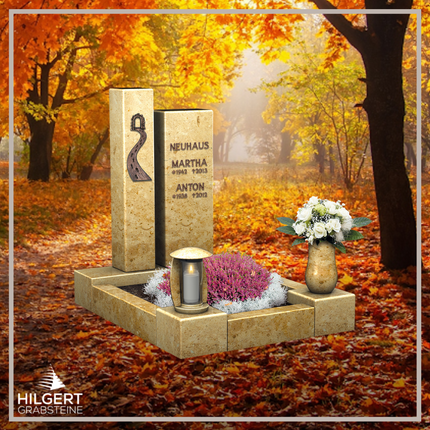UR-LI-UA042 | Hilgert Grabsteine | Urnengrabstein aus Granit