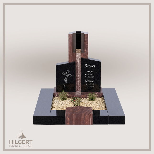 UR-DA-222-19 | Hilgert Grabsteine | Urnengrabstein aus Granit