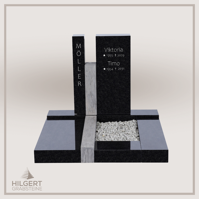UR-DA-224-19 | Hilgert Grabsteine | Urnengrabstein aus Granit