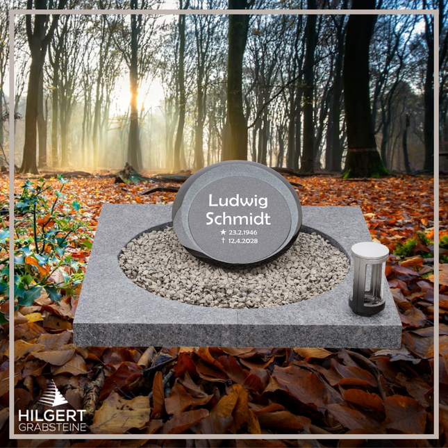 UR-DA-228-19 | Hilgert Grabsteine | Urnengrabstein aus Granit