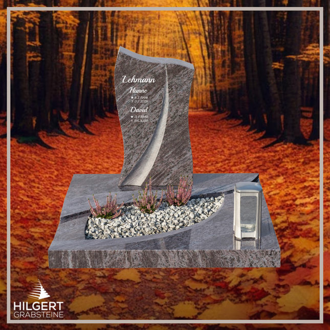 UR-DA-240-19 | Hilgert Grabsteine | Urnengrabstein aus Granit