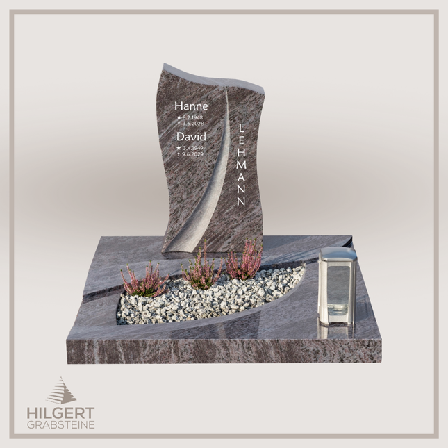 UR-DA-240-19 | Hilgert Grabsteine | Urnengrabstein aus Granit
