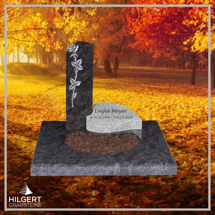 UR-DA-91-13 | Hilgert Grabsteine | Urnengrabstein aus Granit