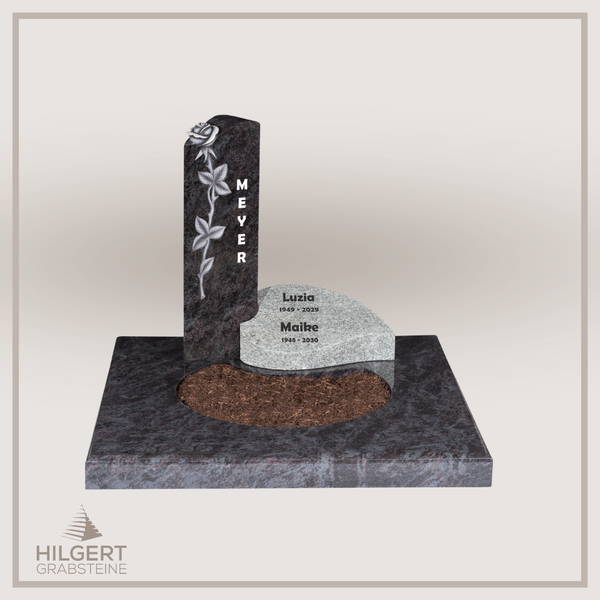 UR-DA-91-13 | Hilgert Grabsteine | Urnengrabstein aus Granit