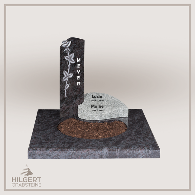 UR-DA-91-13 | Hilgert Grabsteine | Urnengrabstein aus Granit