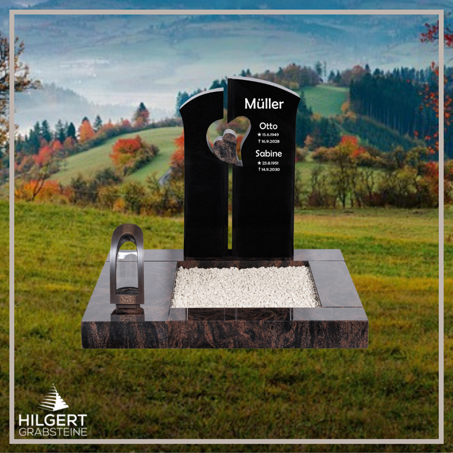UR-DA-JKUB00419 | Hilgert Grabsteine | Urnengrabstein aus Granit