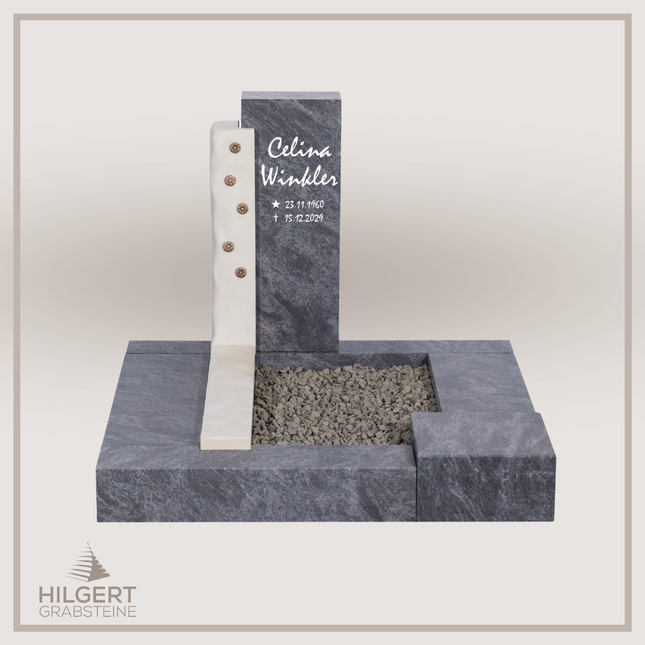 UR-DA-SF2018-11-001 | Hilgert Grabsteine | Urnengrabstein aus Granit