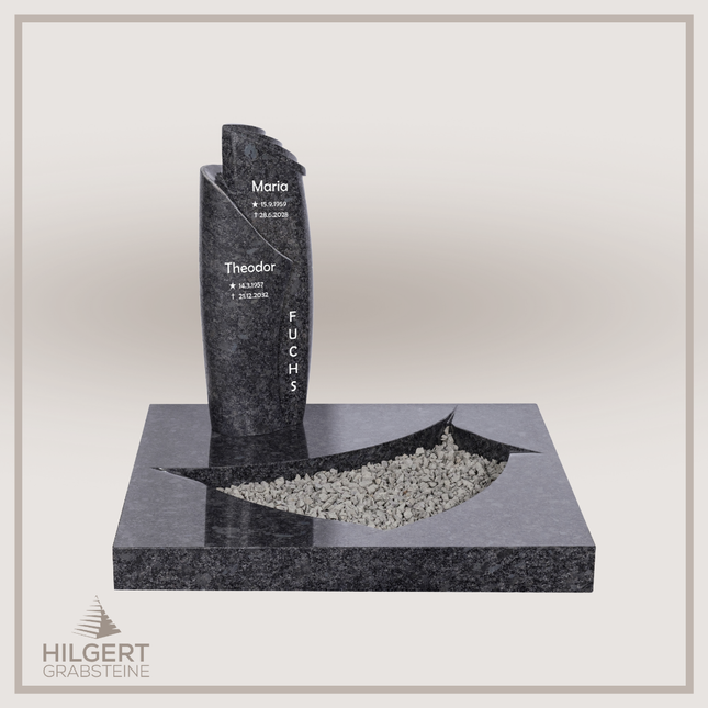UR-DA-UAJK112017 | Hilgert Grabsteine | Urnengrabstein aus Granit