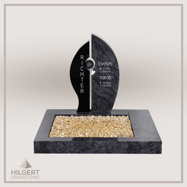 UR-DA-UB004-19JK | Hilgert Grabsteine | Urnengrabstein aus Granit