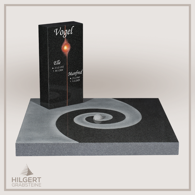 UR-DA-UR110-14 | Hilgert Grabsteine | Urnengrabstein aus Granit