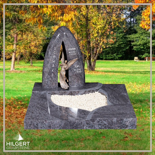 UR-DA-UR143-16 | Hilgert Grabsteine | Urnengrabstein aus Granit