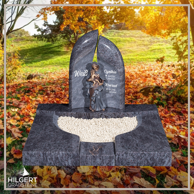 UR-DA-UR160-16 | Hilgert Grabsteine | Urnengrabstein aus Granit
