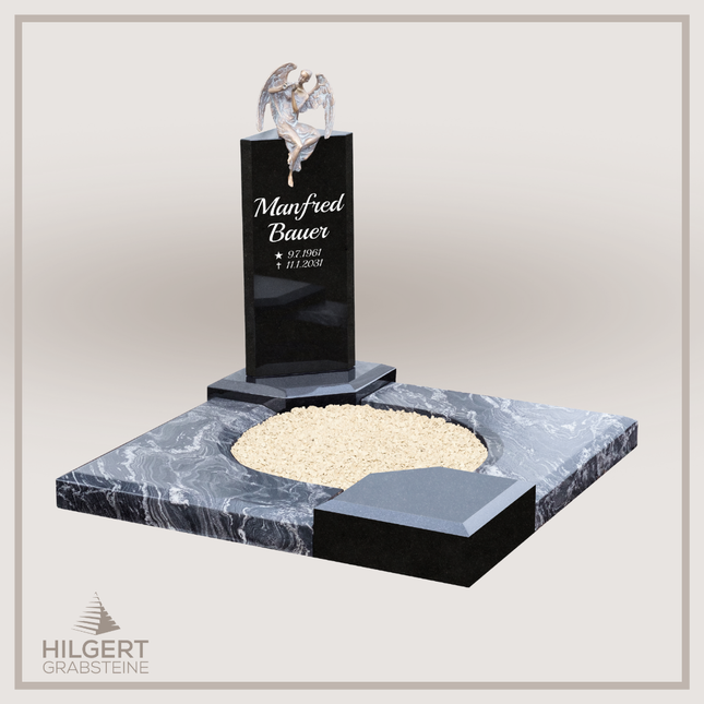 UR-DA-UR165-17 | Hilgert Grabsteine | Urnengrabstein aus Granit