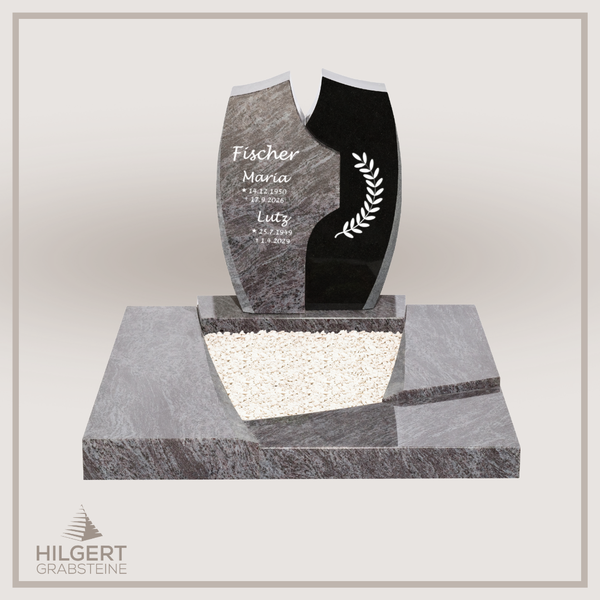 UR-DA-UR166-17 | Hilgert Grabsteine | Urnengrabstein aus Granit