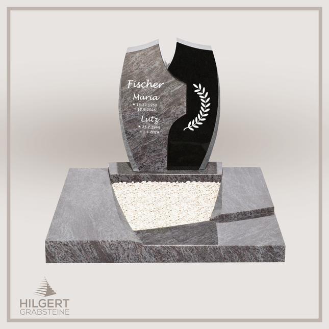 UR-DA-UR166-17 | Hilgert Grabsteine | Urnengrabstein aus Granit