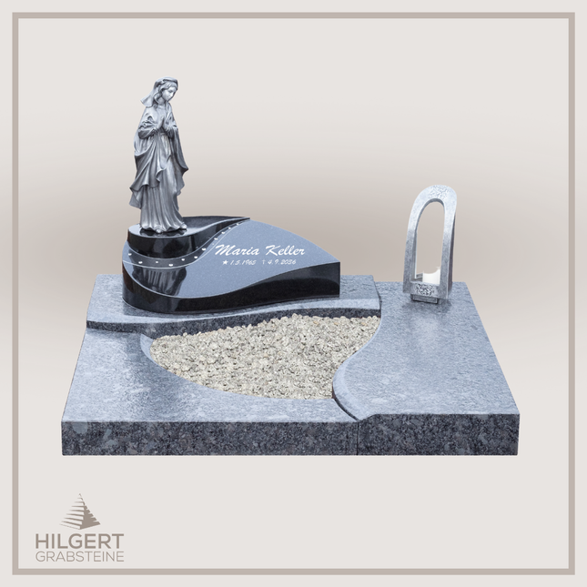 UR-DA-UR167-17 | Hilgert Grabsteine | Urnengrabstein aus Granit