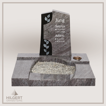 UR-DA-UR168-17 | Hilgert Grabsteine | Urnengrabstein aus Granit