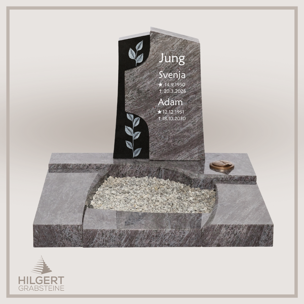 UR-DA-UR168-17 | Hilgert Grabsteine | Urnengrabstein aus Granit