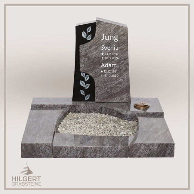 UR-DA-UR168-17 | Hilgert Grabsteine | Urnengrabstein aus Granit