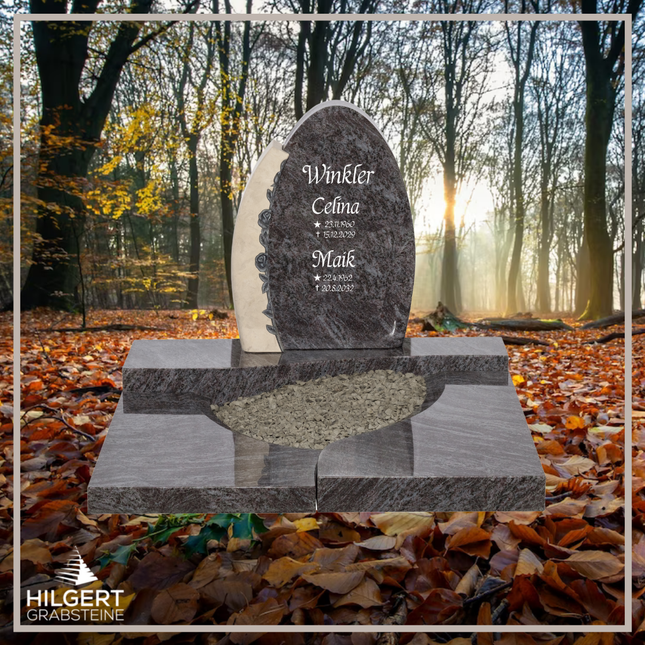 UR-DA-UR169-17 | Hilgert Grabsteine | Urnengrabstein aus Granit