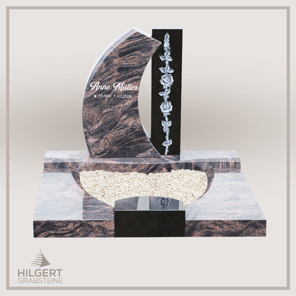 UR-DA-UR177-17 | Hilgert Grabsteine | Urnengrabstein aus Granit