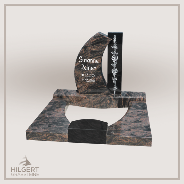 UR-DA-UR177 | Hilgert Grabsteine | Urnengrabstein aus Granit