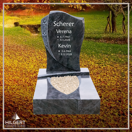 UR-DA-UR183-17 | Hilgert Grabsteine | Urnengrabstein aus Granit