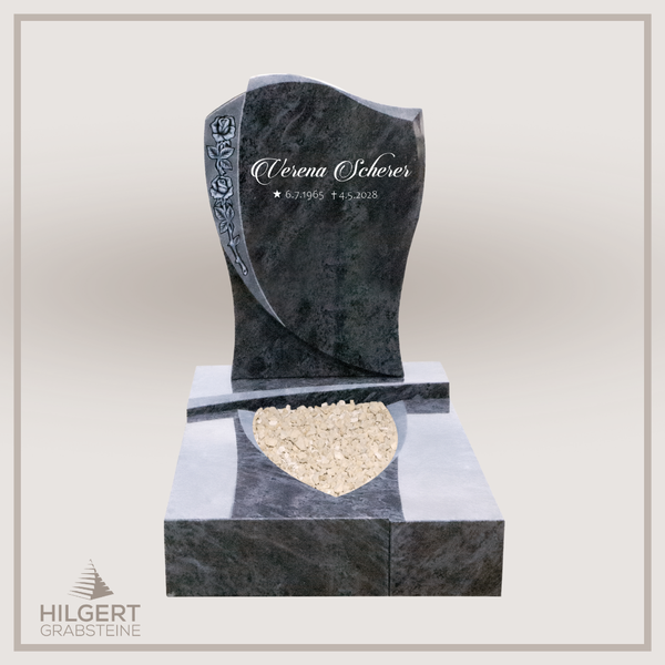 UR-DA-UR183-17 | Hilgert Grabsteine | Urnengrabstein aus Granit