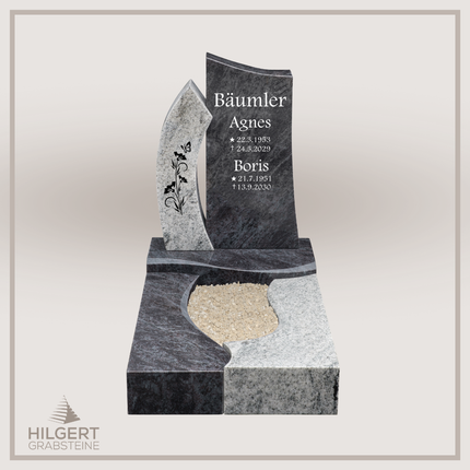 UR-DA-UR186-17 | Hilgert Grabsteine | Urnengrabstein aus Granit