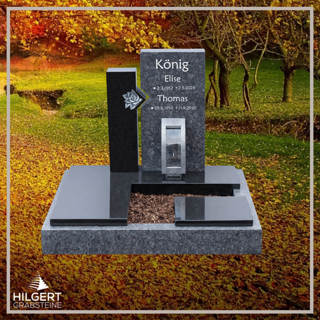 UR-DA-UR195 | Hilgert Grabsteine | Urnengrabstein aus Granit