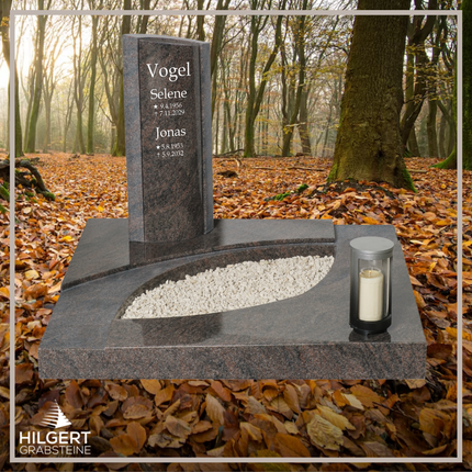 UR-DA-UR196-18 | Hilgert Grabsteine | Urnengrabstein aus Granit