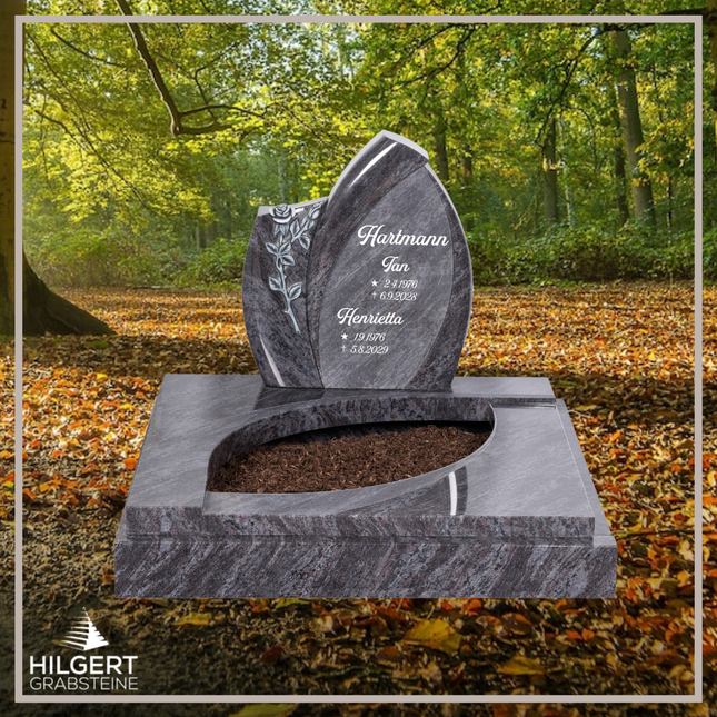 UR-DA-UR197 | Hilgert Grabsteine | Urnengrabstein aus Granit