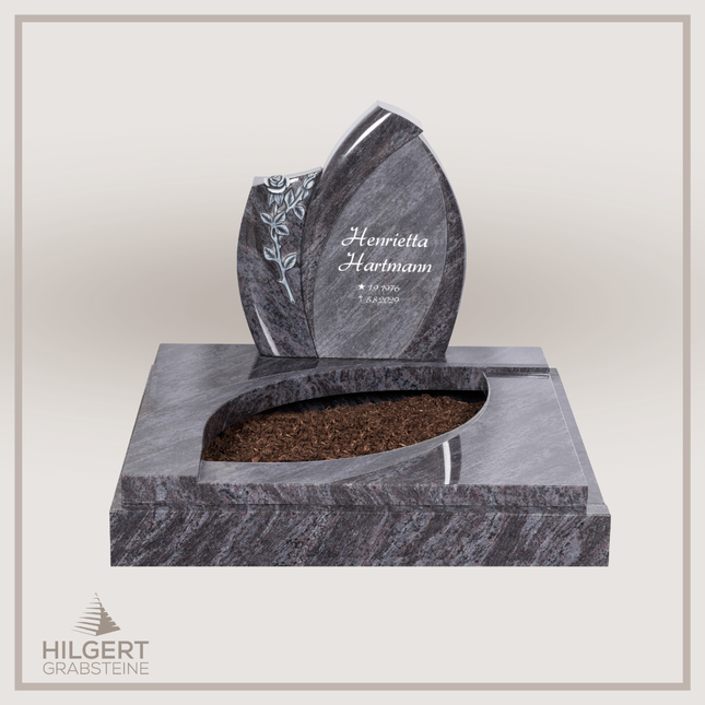 UR-DA-UR197 | Hilgert Grabsteine | Urnengrabstein aus Granit