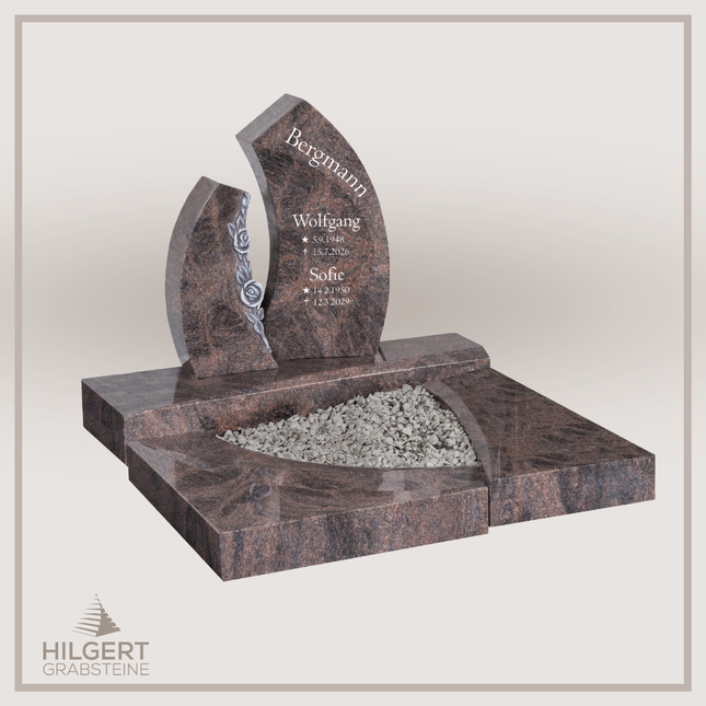 UR-DA-UR199 | Hilgert Grabsteine | Urnengrabstein aus Granit