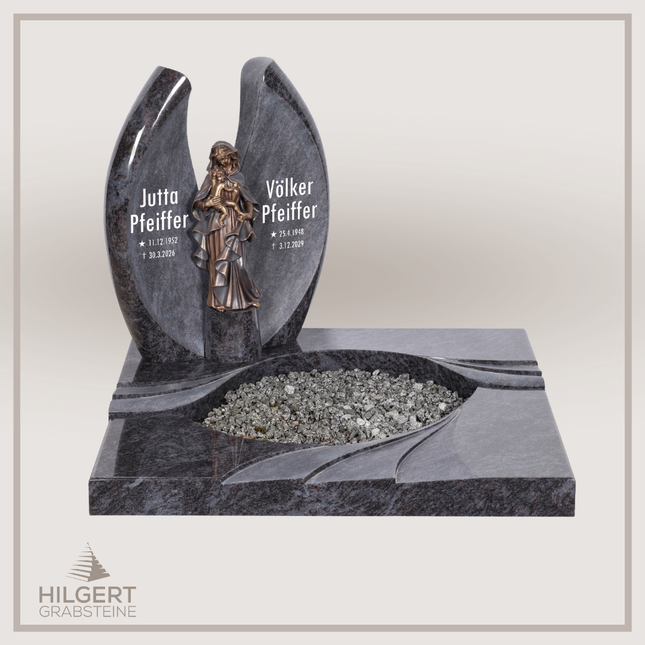 UR-DA-UR207 | Hilgert Grabsteine | Urnengrabstein aus Granit