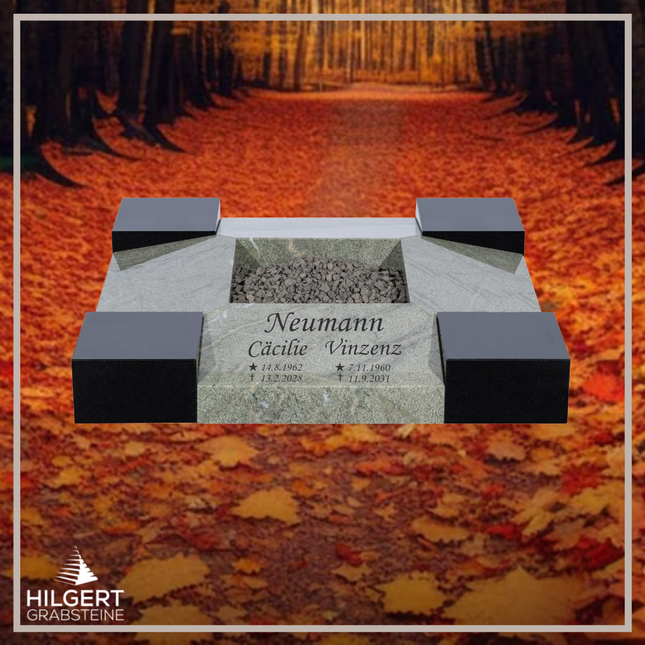 UR-DA-UR213-19 | Hilgert Grabsteine | Urnengrabstein aus Granit