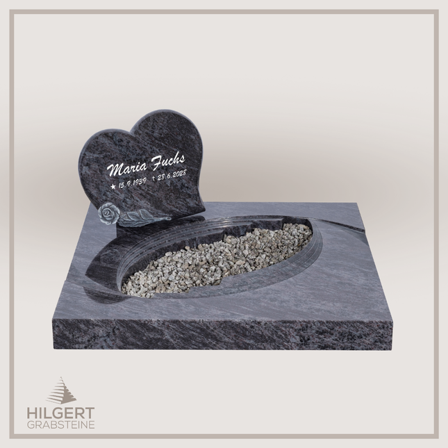 UR-DA-UR218-19 | Hilgert Grabsteine | Urnengrabstein aus Granit