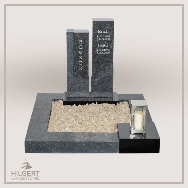 UR-DA-UR256-21 | Hilgert Grabsteine | Urnengrabstein aus Granit