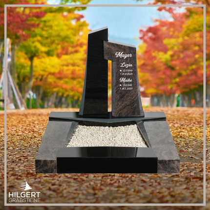 UR-DA-UR257-21 | Hilgert Grabsteine | Urnengrabstein aus Granit