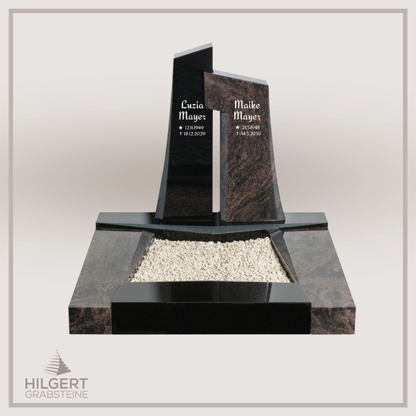 UR-DA-UR257-21 | Hilgert Grabsteine | Urnengrabstein aus Granit