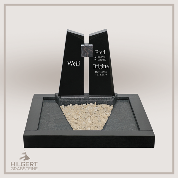 UR-DA-UR258-21 | Hilgert Grabsteine | Urnengrabstein aus Granit