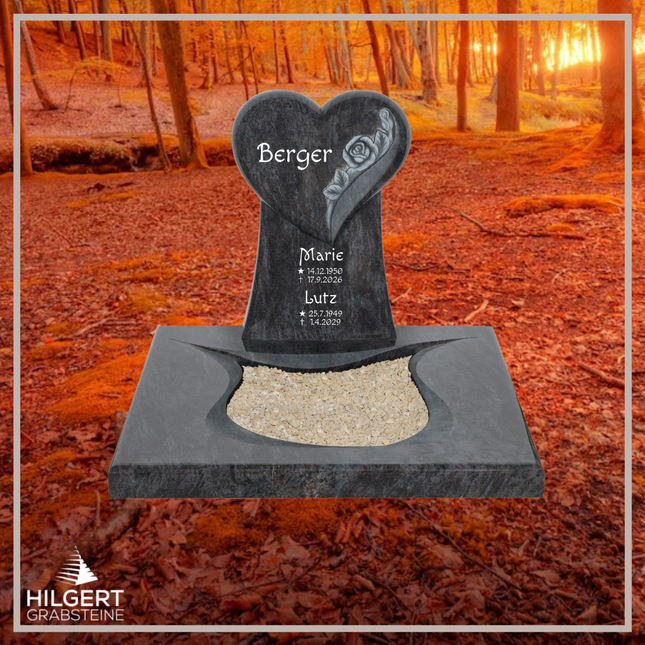 UR-DA-UR269 | Hilgert Grabsteine | Urnengrabstein aus Granit