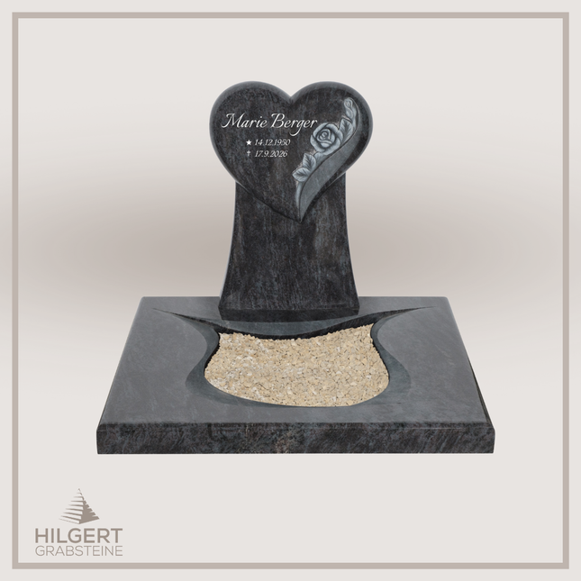 UR-DA-UR269 | Hilgert Grabsteine | Urnengrabstein aus Granit