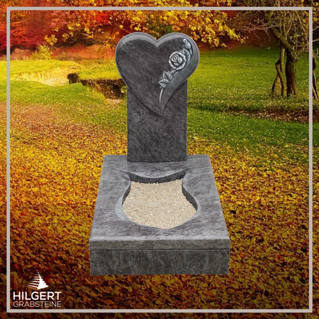 UR-DA-UR271 | Hilgert Grabsteine | Urnengrabstein aus Granit