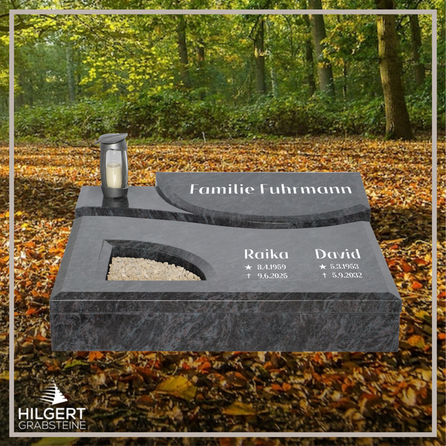 UR-DA-UR275 | Hilgert Grabsteine | Urnengrabstein aus Granit