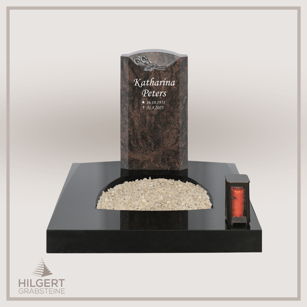 UR-DA-UR277 | Hilgert Grabsteine | Urnengrabstein aus Granit