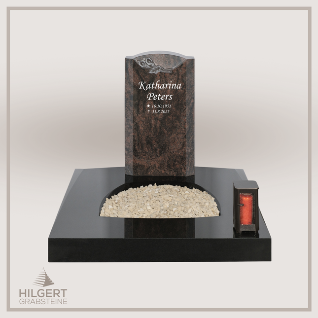 UR-DA-UR277 | Hilgert Grabsteine | Urnengrabstein aus Granit